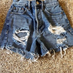 PacSun ripped high waisted mom shorts